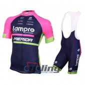 2016 Merida Cycling Jersey and Bib Shorts Kit Blue Pink