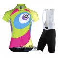 2016 Women Assos Cycling Jersey and Bib Shorts Kit Green Blu