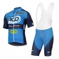 2017 Ago Aqua Service Cycling Jersey and Bib Shorts Kit blue