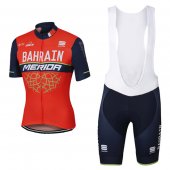 2017 Bahrain Merida Cycling Jersey and Bib Shorts Kit rojo black