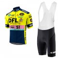 2017 Morvelo DFL Cycling Jersey and Bib Shorts Kit yellow