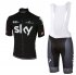 2017 Sky Cycling Jersey and Bib Shorts Kit black blue