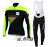 2016 Sportful Long Sleeve Cycling Jersey and Bib Pants Kit Green Black