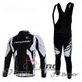 2012 Cannondale Garmin Long Sleeve Cycling Jersey and Bib Pants Kits Black White