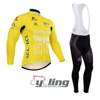 2015 Tour De France Long Sleeve Cycling Jersey and Bib Pants Kit [Ba0940]