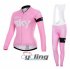 2015 Women Sky Long Sleeve Cycling Jersey and Bib Pants Kits sax