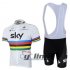2013 Sky Cycling Jersey and Bib Shorts Kit White Black
