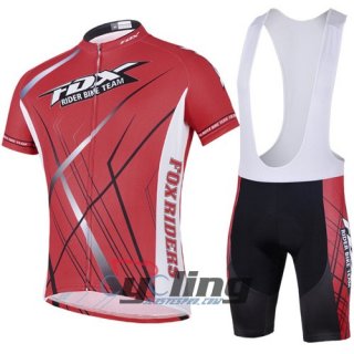 2014 Fox Cycling Jersey and Bib Shorts Kit Black Red