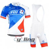 2015 Fdj Cycling Jersey and Bib Shorts Kit Cycling Jersey and Bi