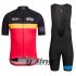 2016 Sky Cycling Jersey and Bib Shorts Kit Red Black