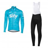 2017 Sky Long Sleeve Cycling Jersey and Bib Pants Kit deep black
