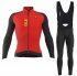 ALE Long Sleeve Cycling Jersey and Bib Pants Kit 2017 red
