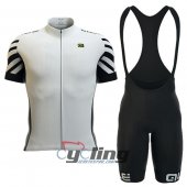 2016 ALE Cycling Jersey and Bib Shorts Kit White Black