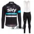 2016 Sky Long Sleeve Cycling Jersey and Bib Pants Kits Black