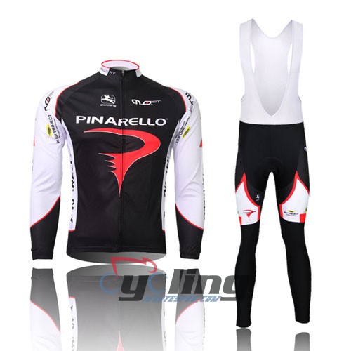 Wholesale 2010 Pinarello Cycling Jersey and Bib Shorts Kit Black White
